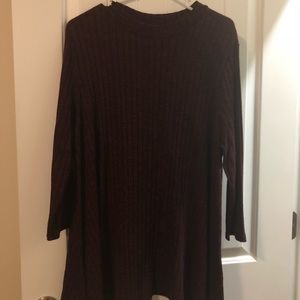 New Directions dark maroon tunic top.